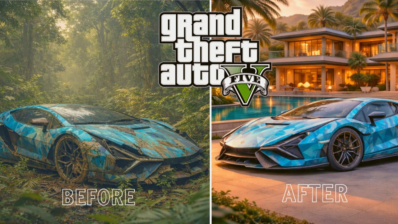 I FIND A ABANDON LAMBORGHINI IN GTA5 !