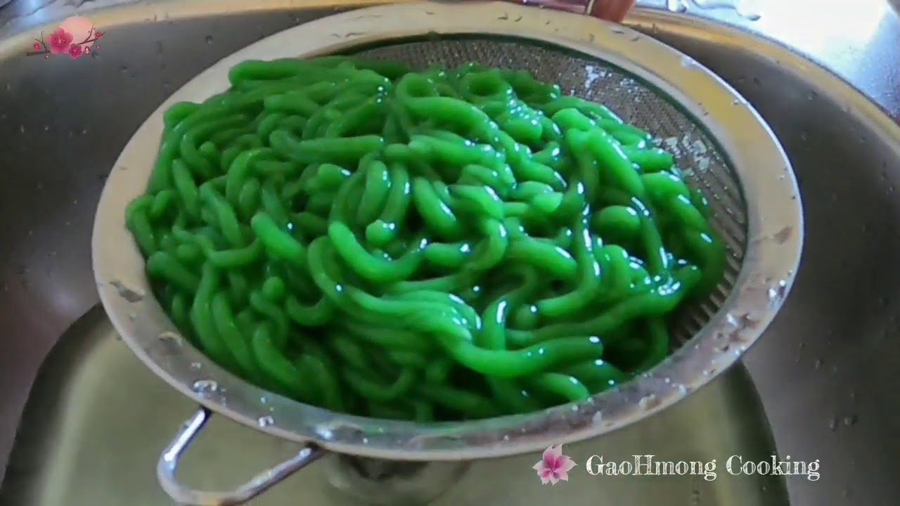 Nab vam tso / dessert thai cendol- Lod chong #gaohmongcooking