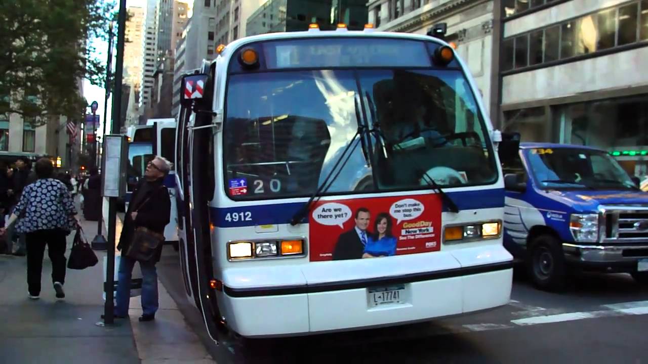 NYCTA Exclusive! : NovaBus RTS-06 4912 From The Jamaica Depot On The M1 @ 42nd Street & 5th Avenue