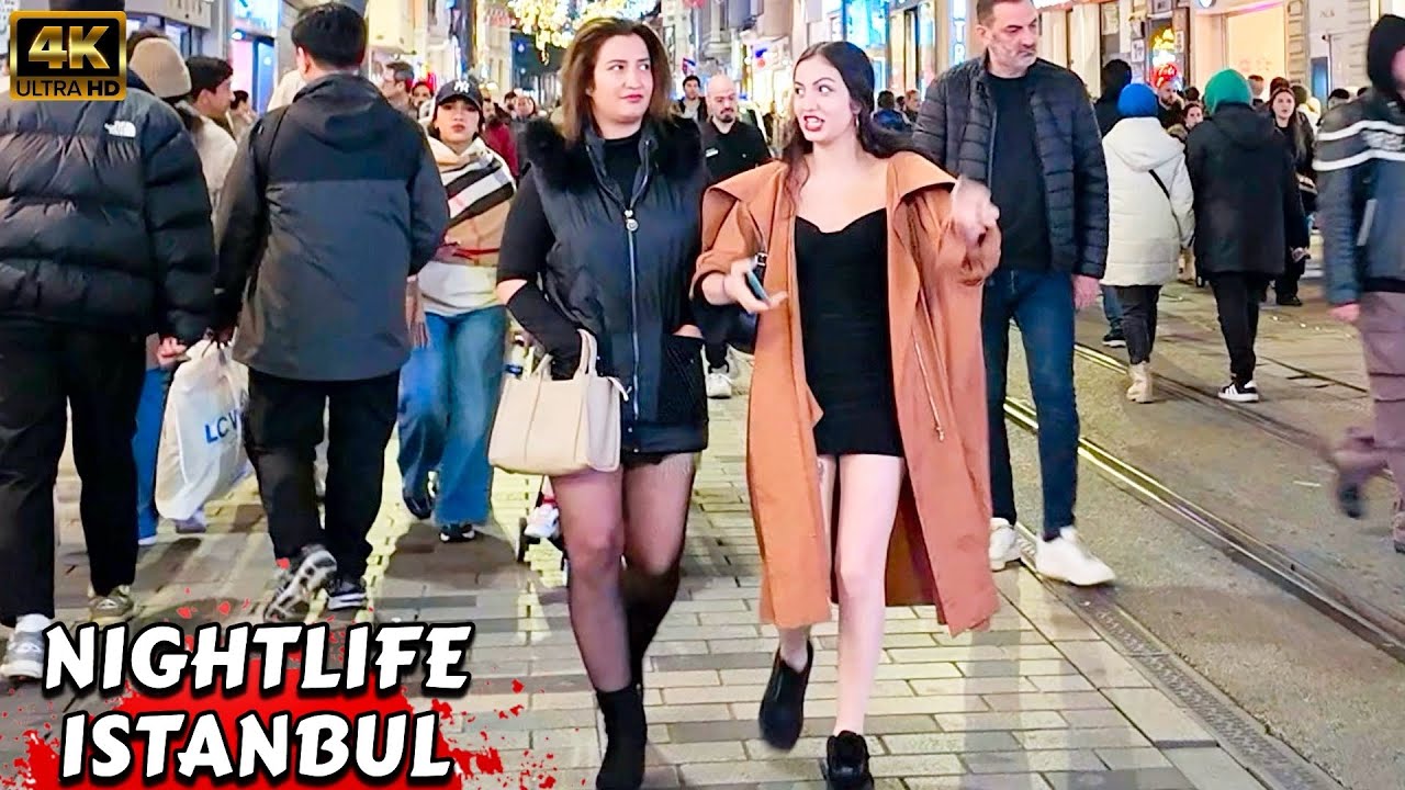 🇹🇷 Ночная жизнь Истикляль Эминону Базар Таксим Стамбул 2024 Пешеходная экскурсия по гид 4k