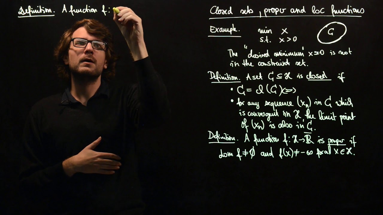 Closed sets and proper, lower semicontinuous functions