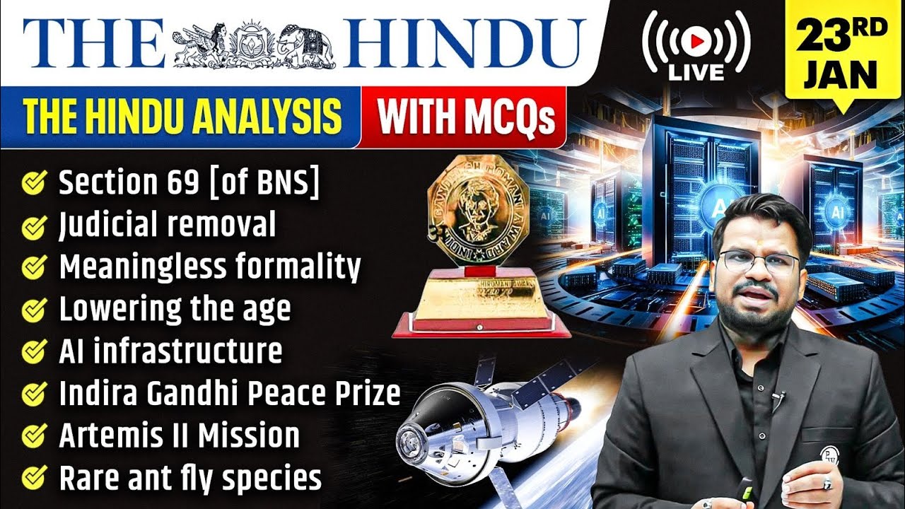 The Hindu Analysis | 23rd January 2026 | The Hindu Newspaper  - Practice Questions | Prashant Sir