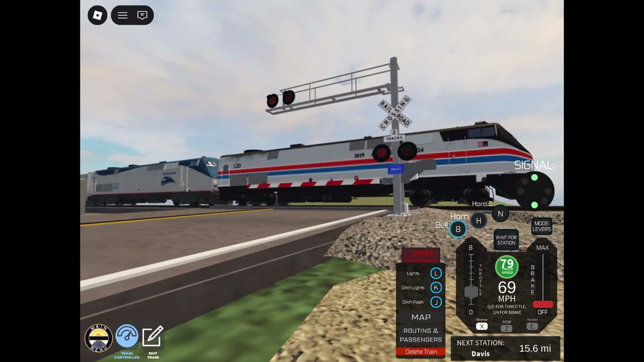 HAPPY NEW YEAR Railfanning Coast Starlight in Roblox NorCal Train Simulator 