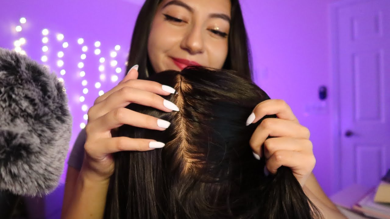 ASMR Scratching the Itchies Away 💆‍♀️✨💅 (Hair Parting & Scalp Scratching)