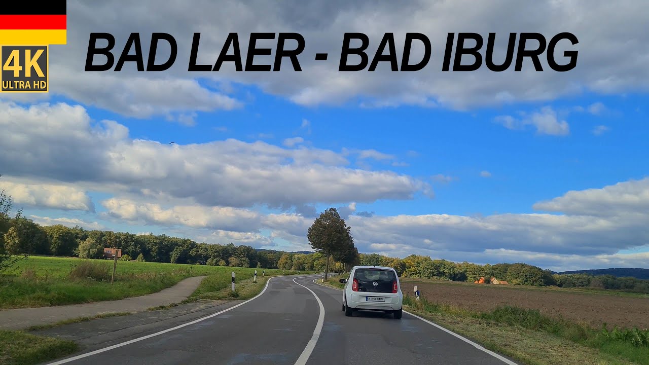 4K Driving Through Bad Laer and Bad Iburg Niedersachsen Germany 4K