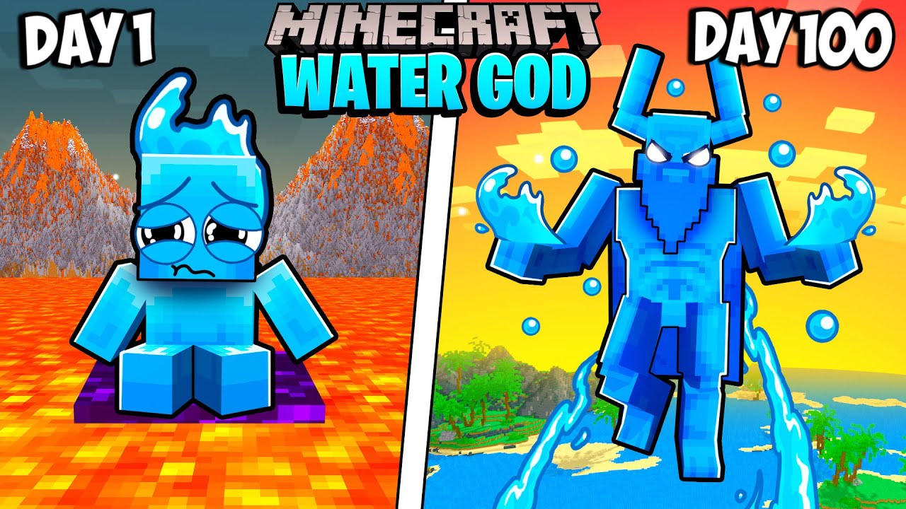 Я выжил 100 дней, будучи БОГОМ ВОДЫ в Minecraft!