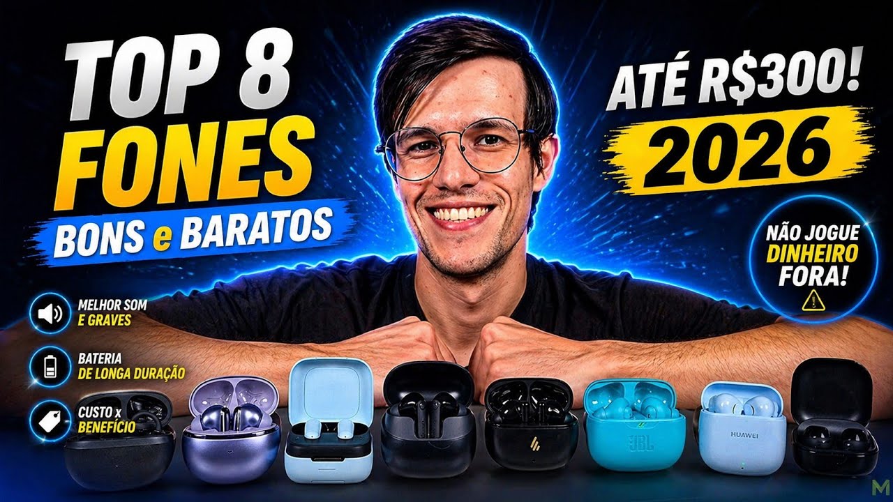N&atilde;o jogue dinheiro fora! TOP 8 Melhores FONES Bluetooth Bons e Baratos (2026) at&eacute; R$300