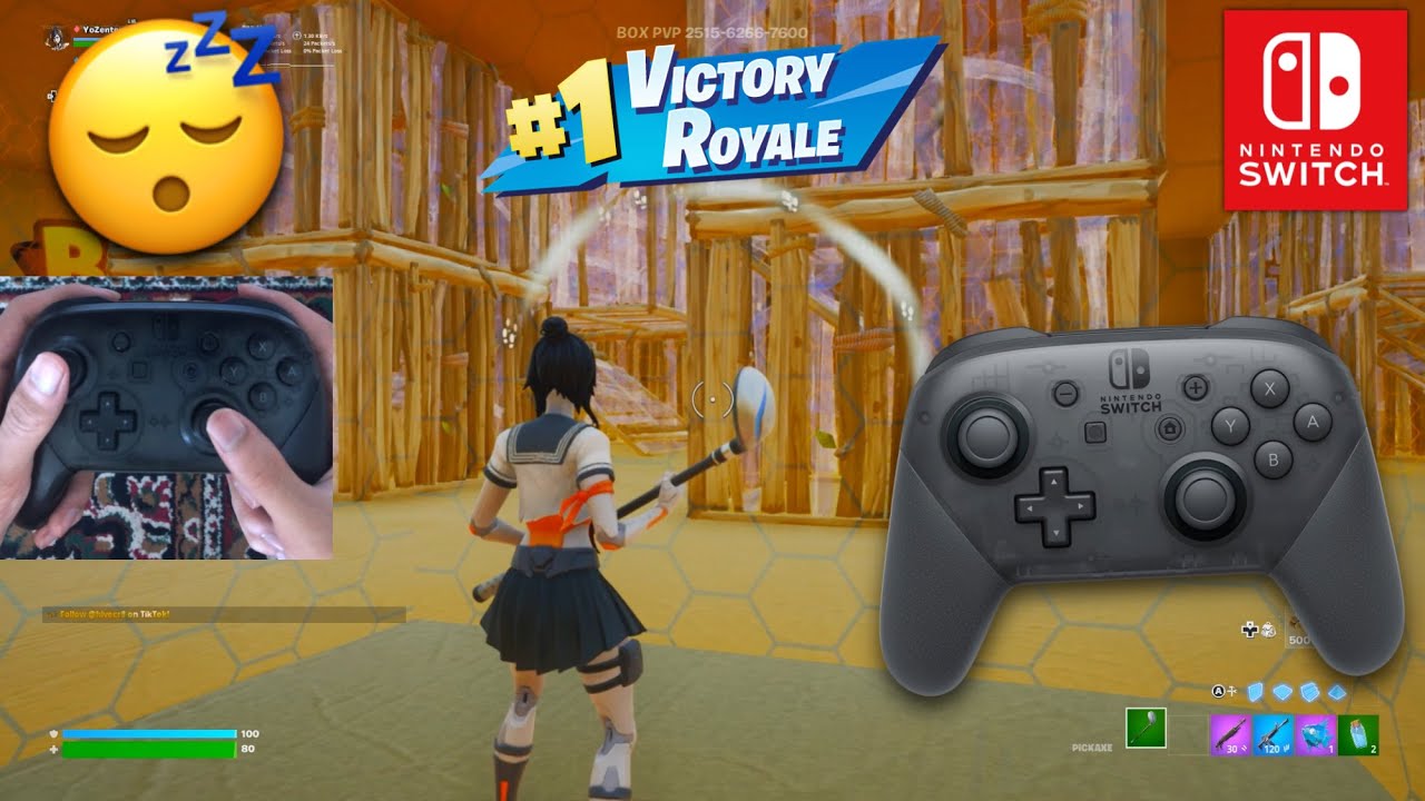 Nintendo Switch Pro Controller Handcam ASMR 😴 Fortnite Box Fights Gameplay 📦