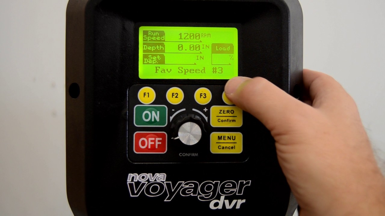 Customizing the Control Panel on the NOVA Voyager DVR Variable Speed Drill Press