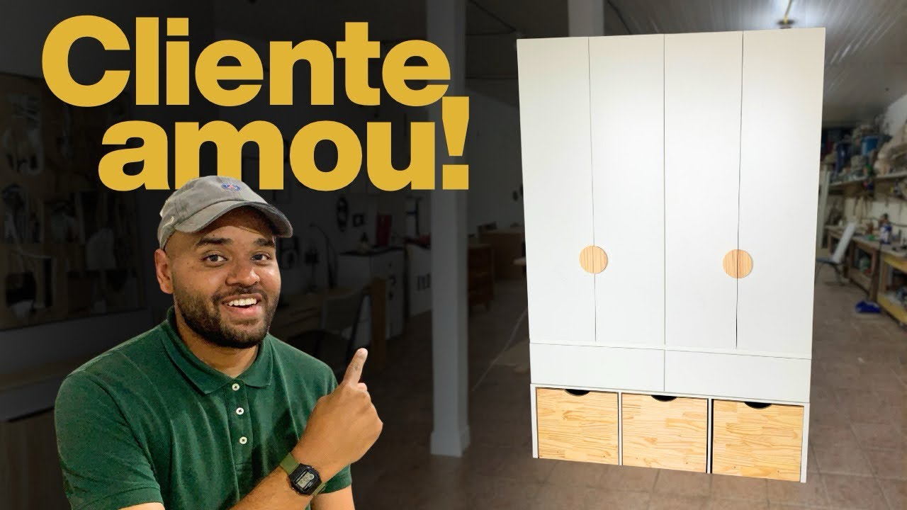 Um dos projetos mais legais da minha marcenaria // GUARDA ROUPA INFANTIL 