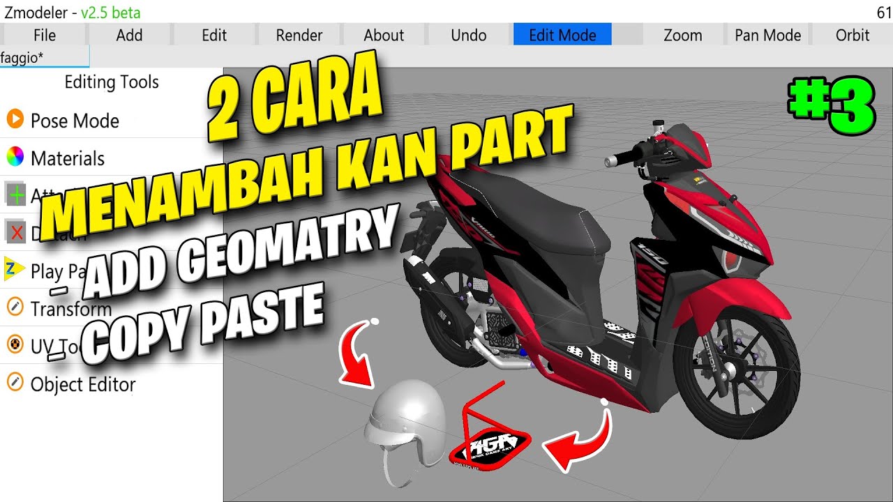 CARA MENAMBAHKAN PART DI ZMODELER ANDROID - GTA SA ANDROID