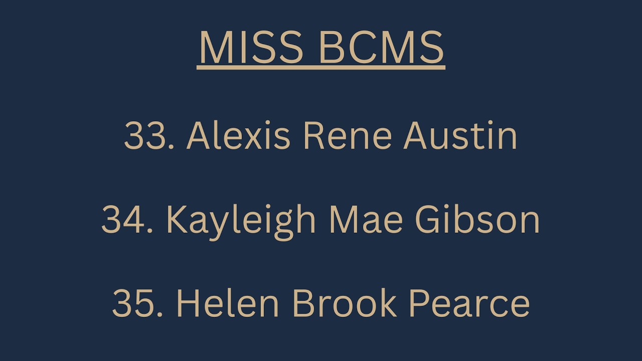 Miss BCMS
