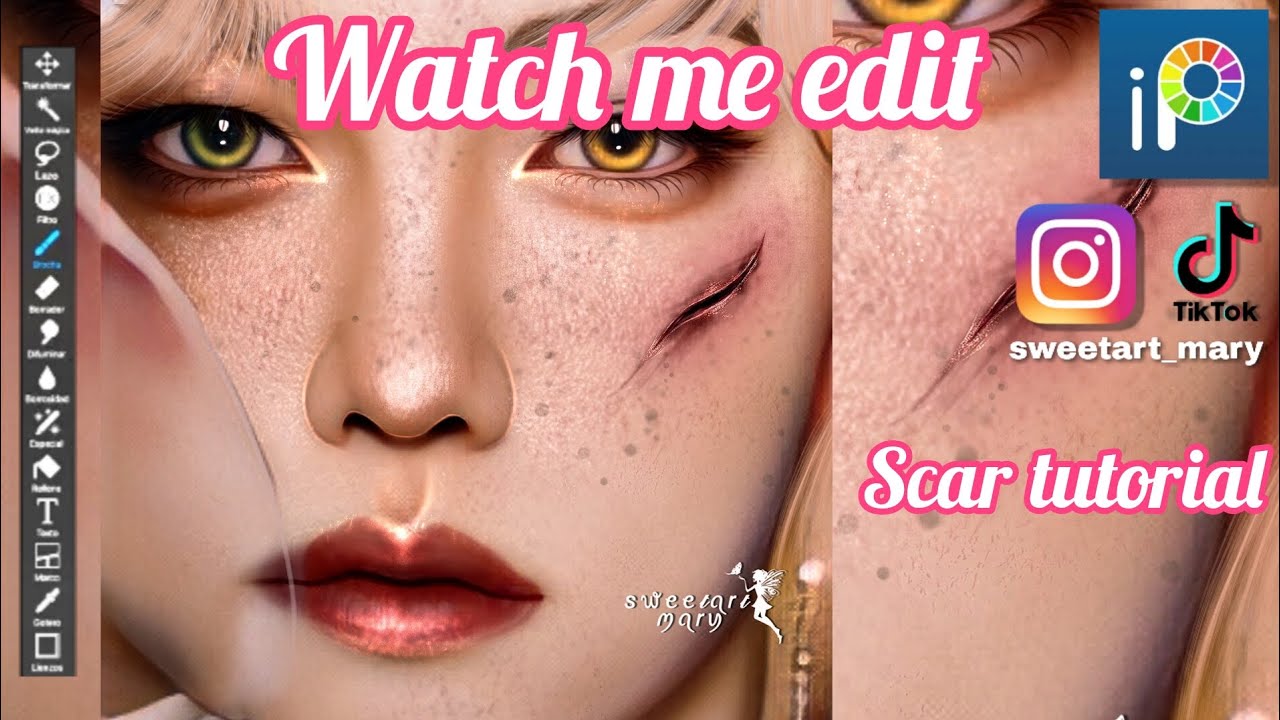 IBIS PAINT X TUTORIAL | scar 💖 ( ft. Felix ) #ibispaintx #straykids #felix