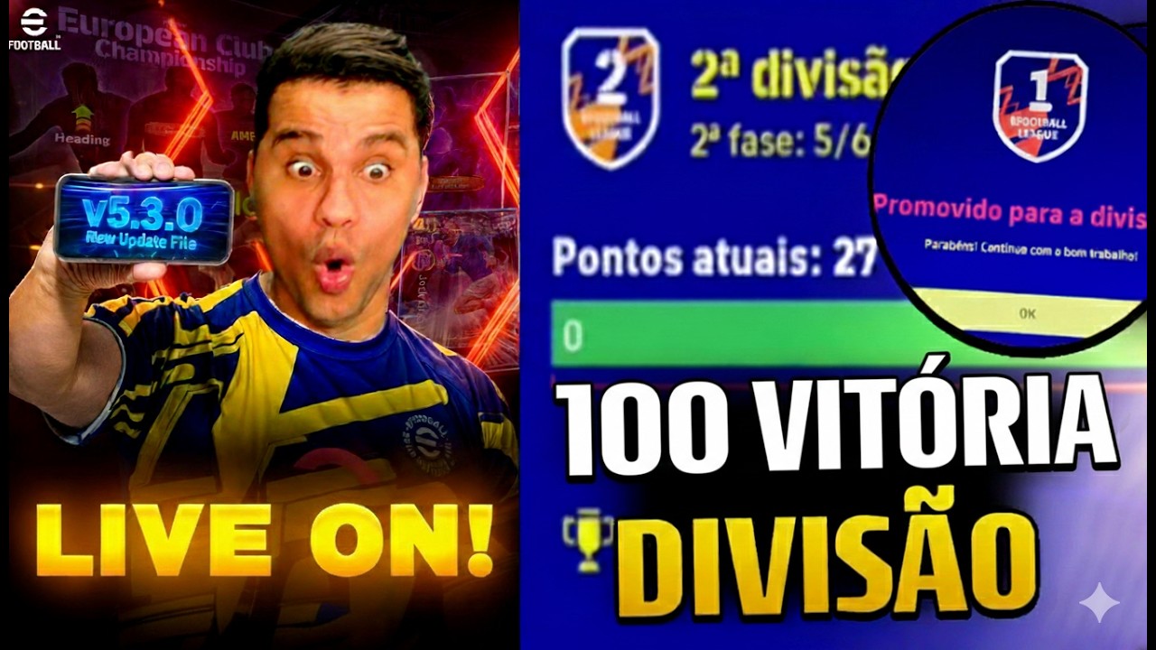 100 VITÓRIA NA DIVISÃO | COOP + X1 5,00 REAIS NO EFOOTBALL 26 MOBILE!