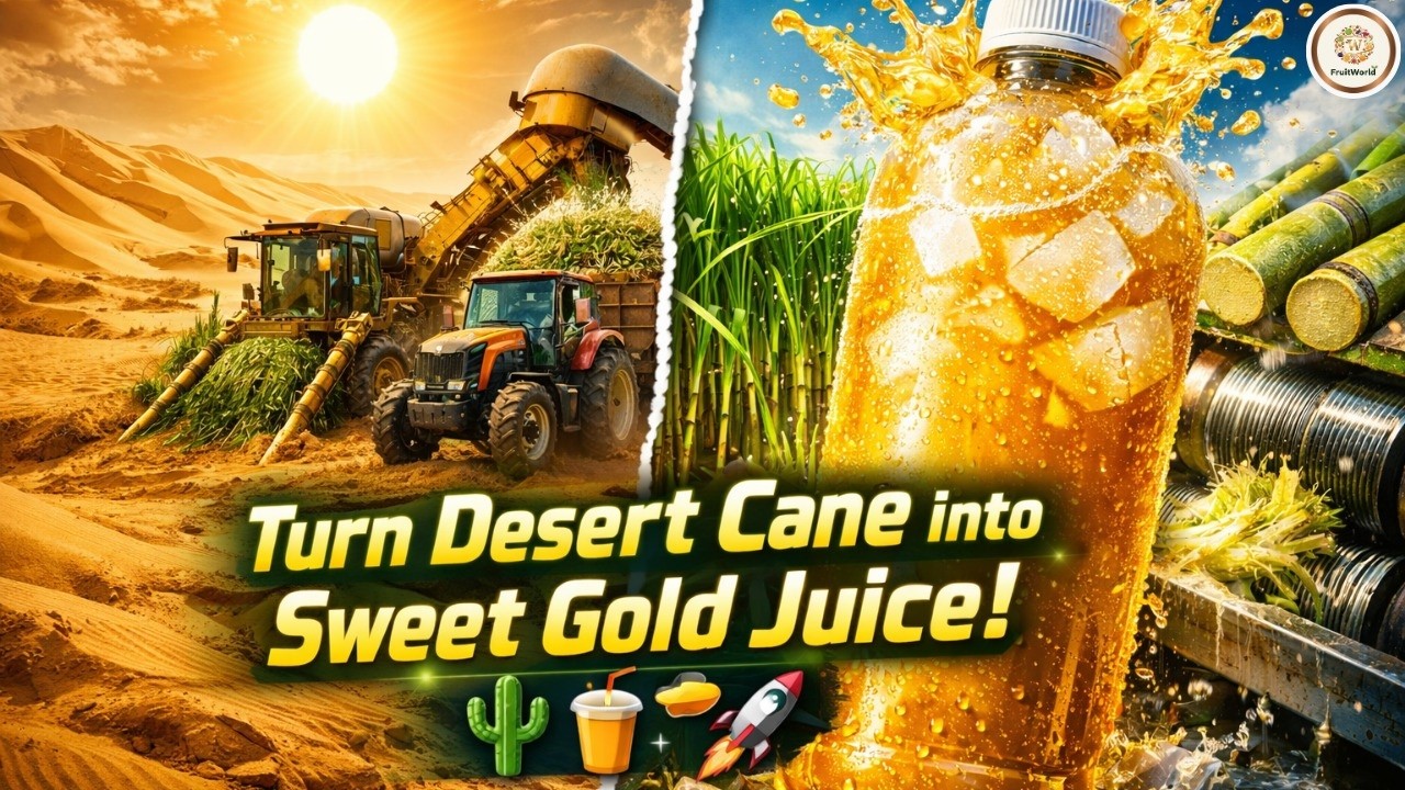 Sugarcane Juice Revolution: Grow Gana in Desert & Make Viral Drink! 🌟🏜️ | Fruit World