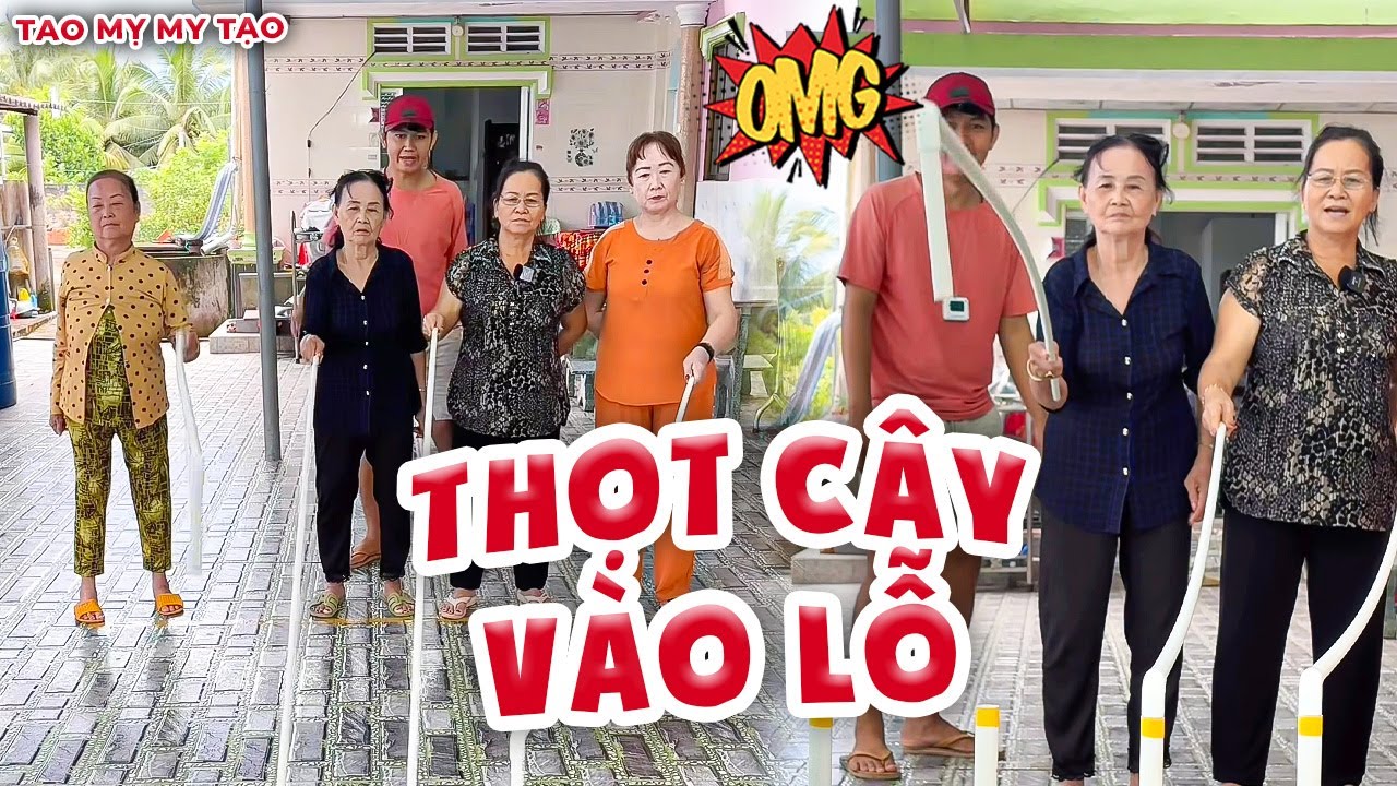 Thử Thách Thọt Cây Vào Lỗ Cùng Các Bé Bà Và Cái Kết | Tao Mỵ My Tạo