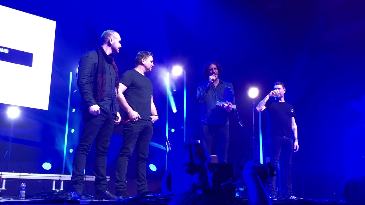 Snow Patrol receive the OhYeah Legend Award at NI Music Prize 2019, Ulster Hall, Belfast