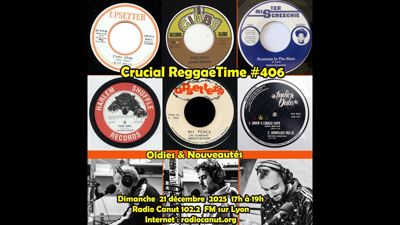 Crucial Reggae Time #406 Oldies & Nouveautés 2h 21122025 Radio Canut