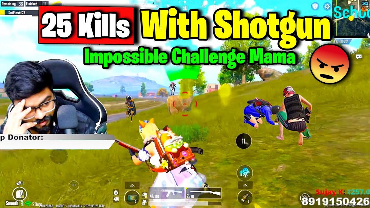 Shotgun Tho 25 Kills Dinner😱 Impossible Challenge Mama