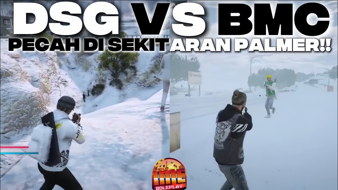 DSG VS BMC - PECAH DI SEKITARAN PALMER!!#dsg #bmc #imerp #imeroleplay #gta #roleplay
