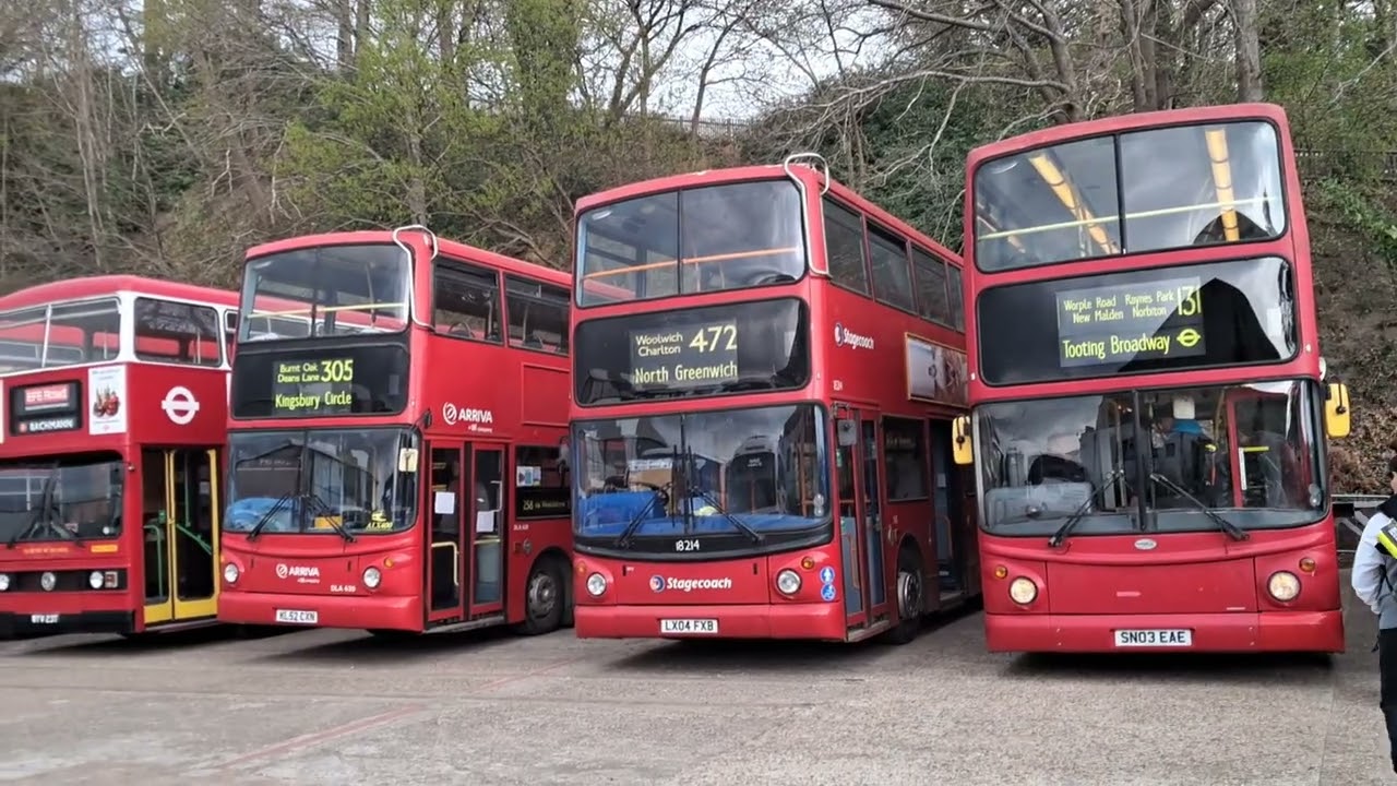 3 ALX400s, Trident/DAFDB250, LX04FXB, SN03EAE & KL52CXN at Brooklands Mesuem