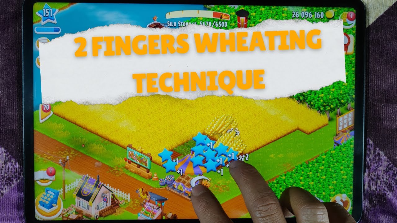 2 fingers wheating tutorial, harvest your wheat on Faster way #hayday #supercell #wheating