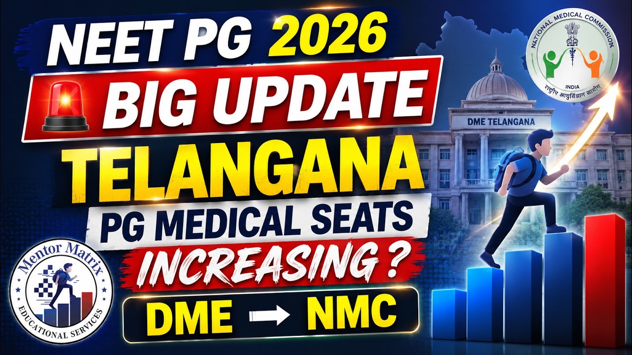 🚨 NEET PG 2026 BIG UPDATE 🔥 Telangana MD/MS Seats May Increase