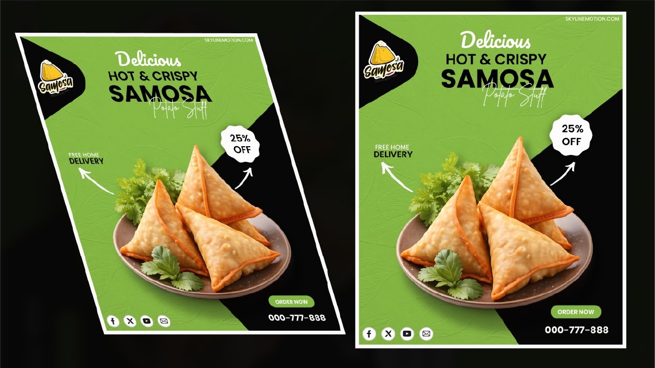 Creative FOOD Poster Design in photoshop l Food Poster Design Photoshop