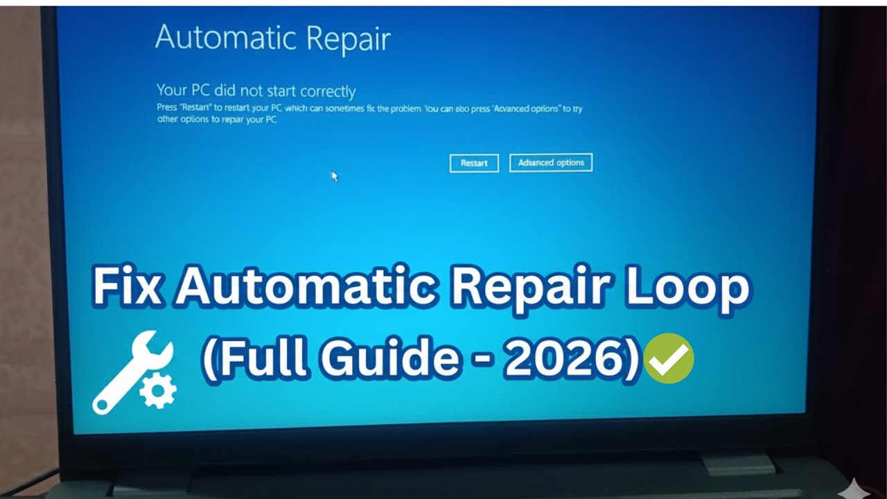 Your PC did not start Correctly | Fix Automatic Repair Loop in Windows 11/10 (✅Full Guide - 2026)