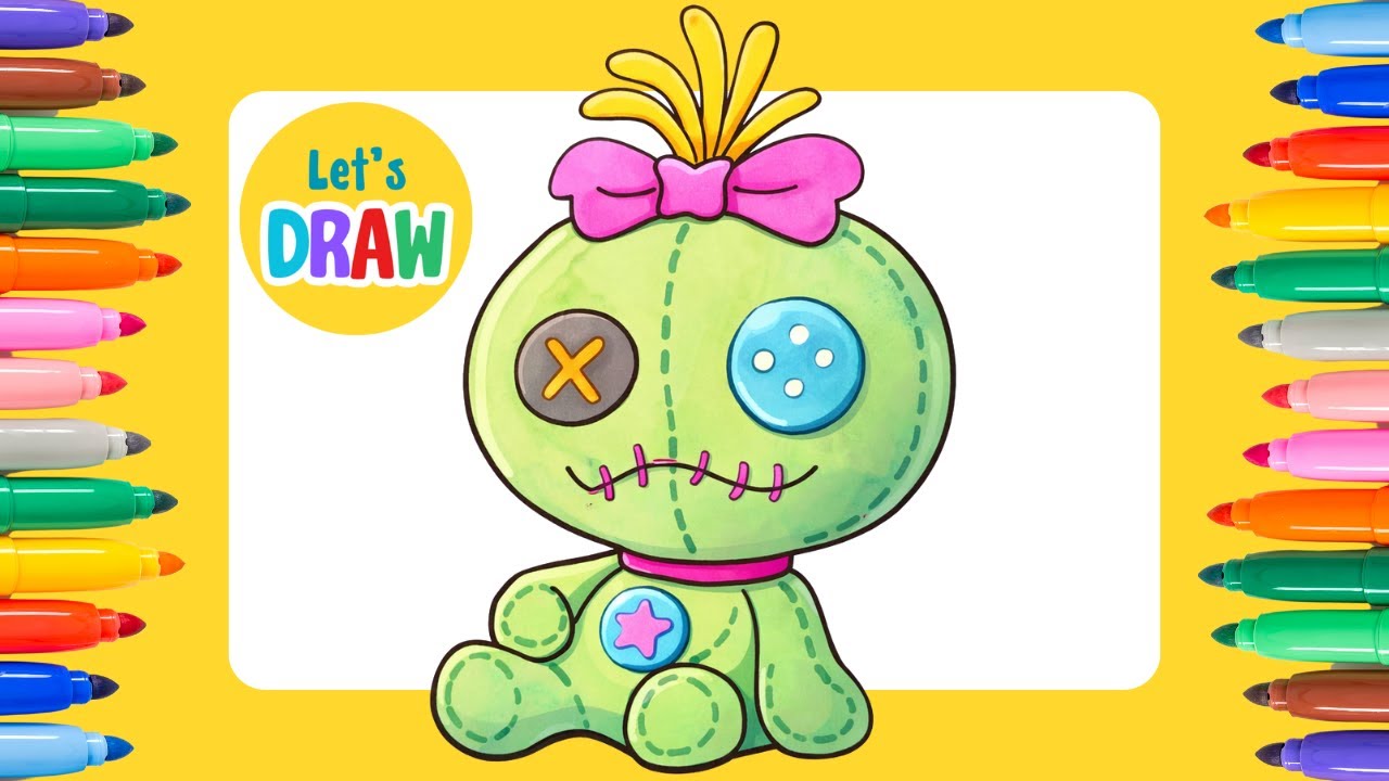 How to Draw Scrump Rag Doll - Lilo & Stitch | Easy Cute Drawing Tutorial ✏️🎨