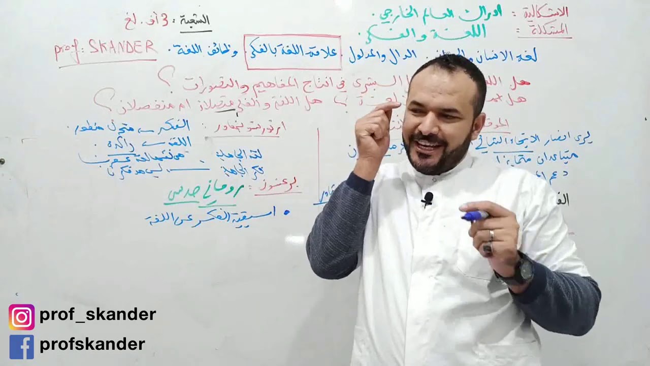(الفلسفة (7) اللغة والفكر: علاقة اللغة بالفكر (أد+ لغ)