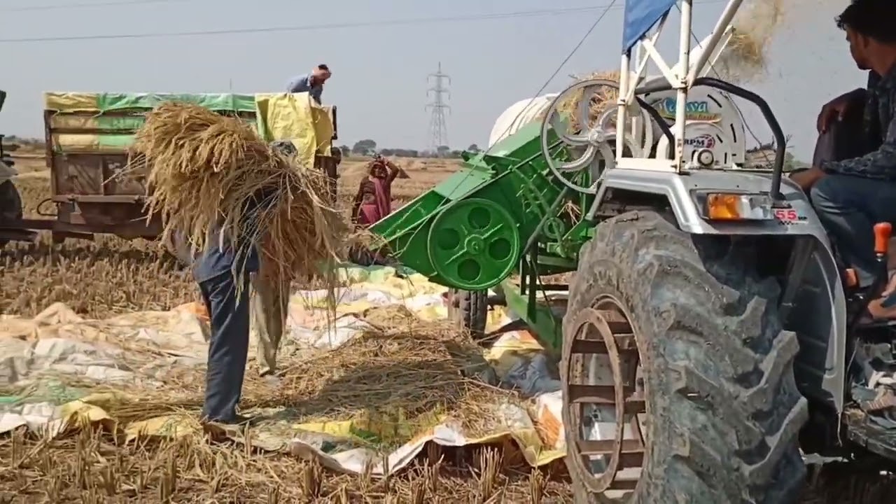 See the performance of Multi Malwa Thresher running on Euro 55 tractor