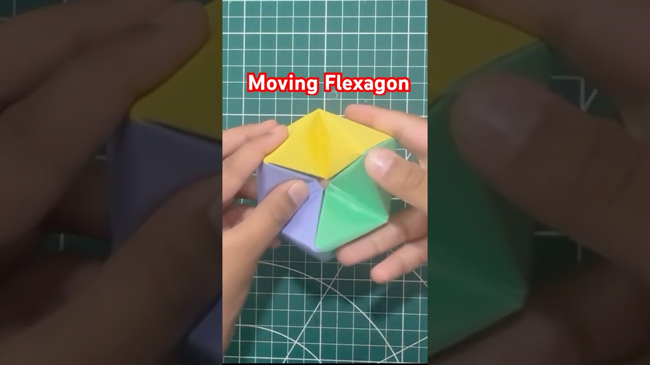 This moving flexagon origami will blow your mind &ndash; it flips forever! 🌀✨ #easyorigami #papertoy