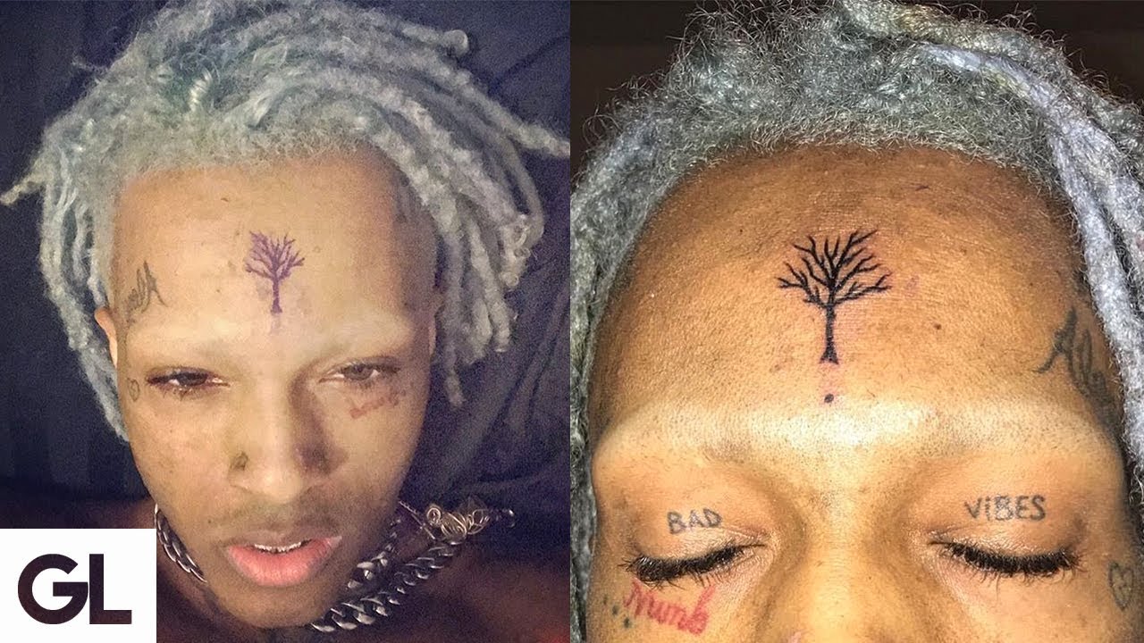 Седые дреды и сбритые брови XXXTentacion
