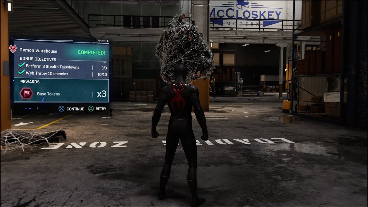 Perform 3 Stealth Takedows - Web Throw 10 enemies