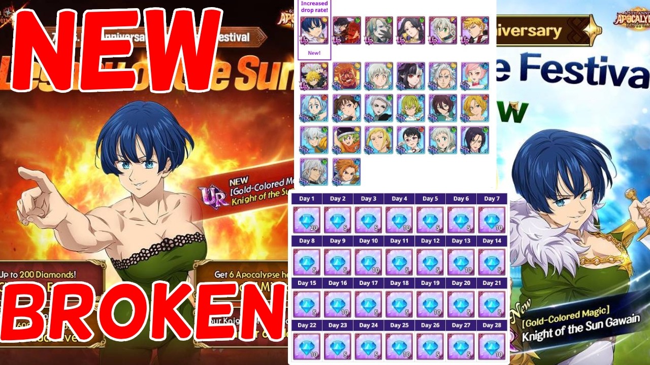 NEW GLOBAL 6.5 ANNI PATCH NOTES, NEW FESTIVAL GAWAIN - The Seven Deadly Sins Grand Cross