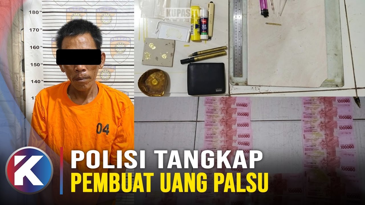 Pembuat Uang Palsu Asal Bandar Lampung Ditangkap saat Mengedarkan di Kota Metro