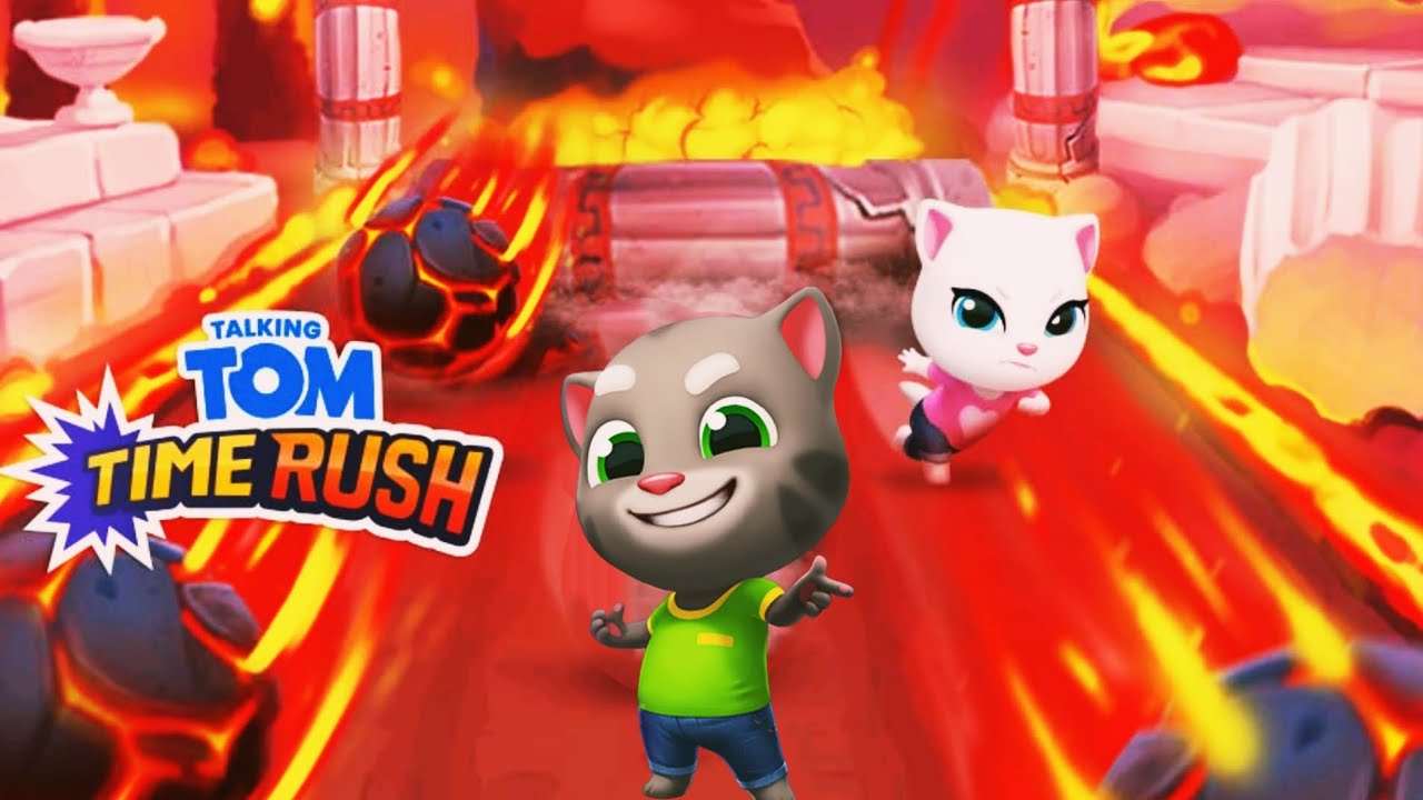 🙀🌋🔥 NEW Talking Tom Time Rush Volcano Chase Level Gameplay Android, ios ¿ Best Funny ?