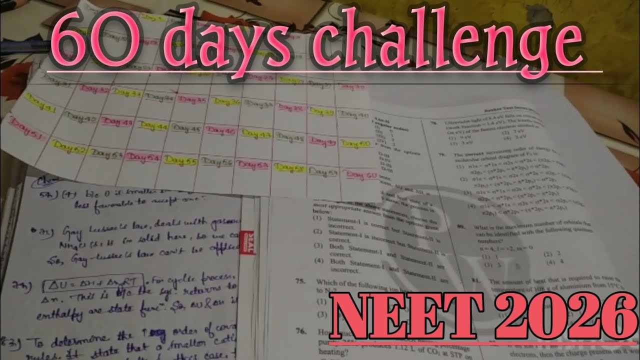 60 days challenge...#education #blog #motivation #simranscoops #medicos #neet #studywithme#studyblog