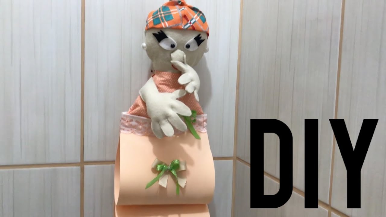 Boneca de Banheiro Porta Papel Higiênico - Artesanato DIY