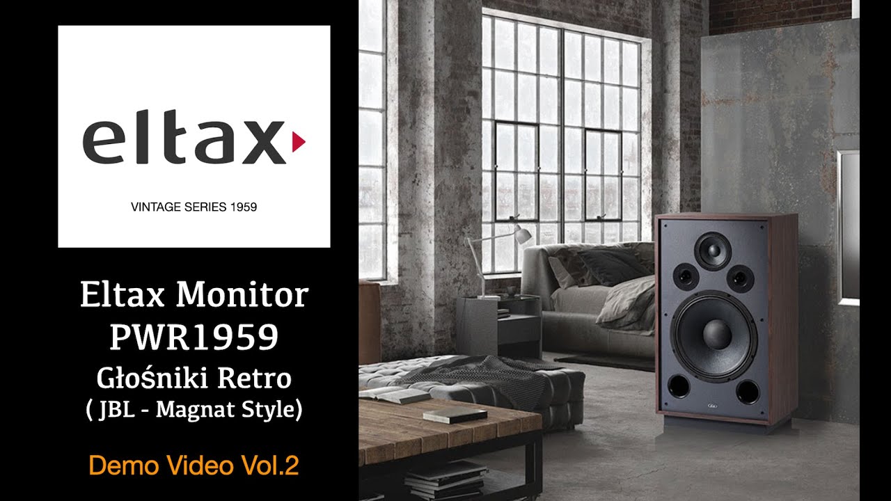 Eltax Monitor PWR1959 - Głośniki Retro ( JBL - Magnat Style) Second Video