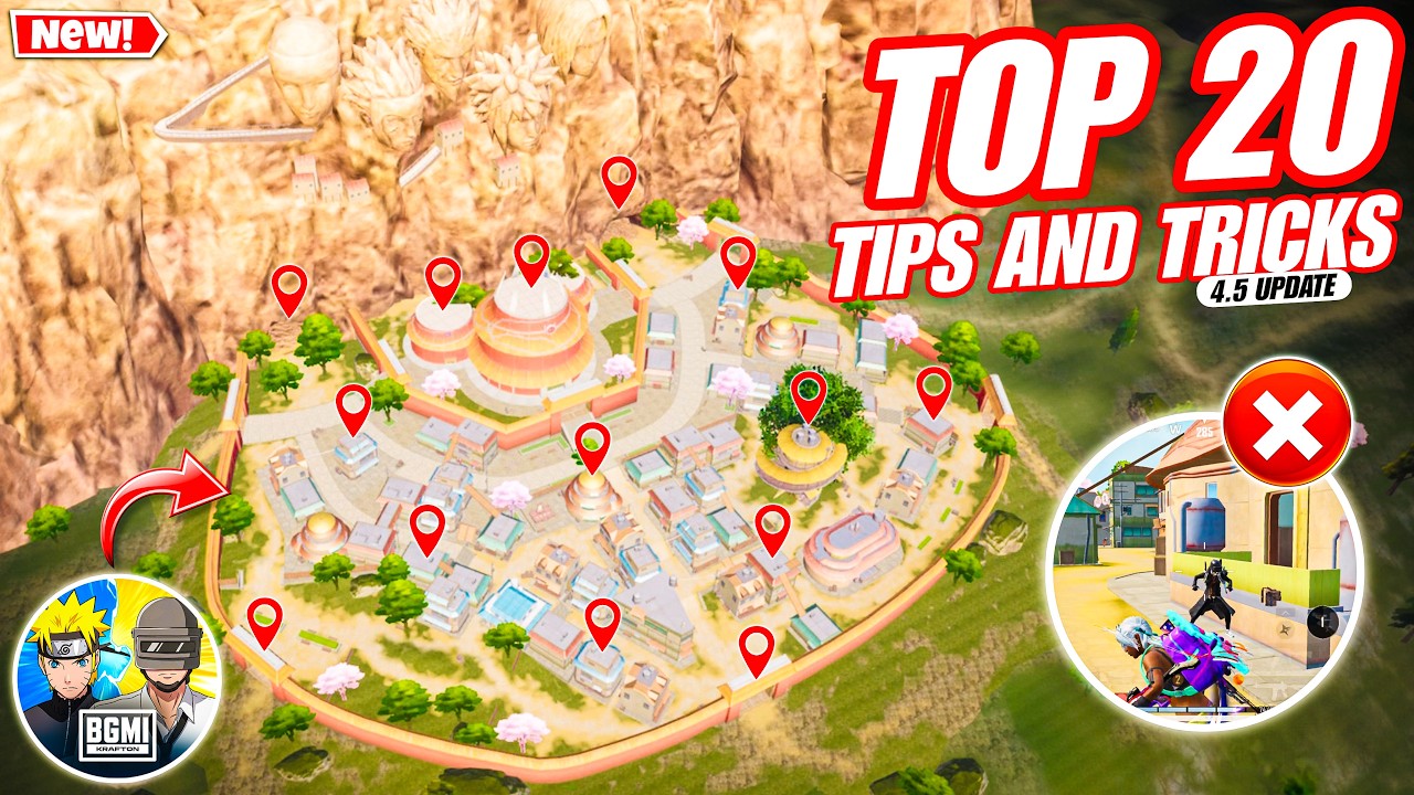Top 20 Tips and Tricks You MUST Know for the BGMI 4.5 Update😍 | BGMI Naruto 4.5 Update Tips & GUIDE