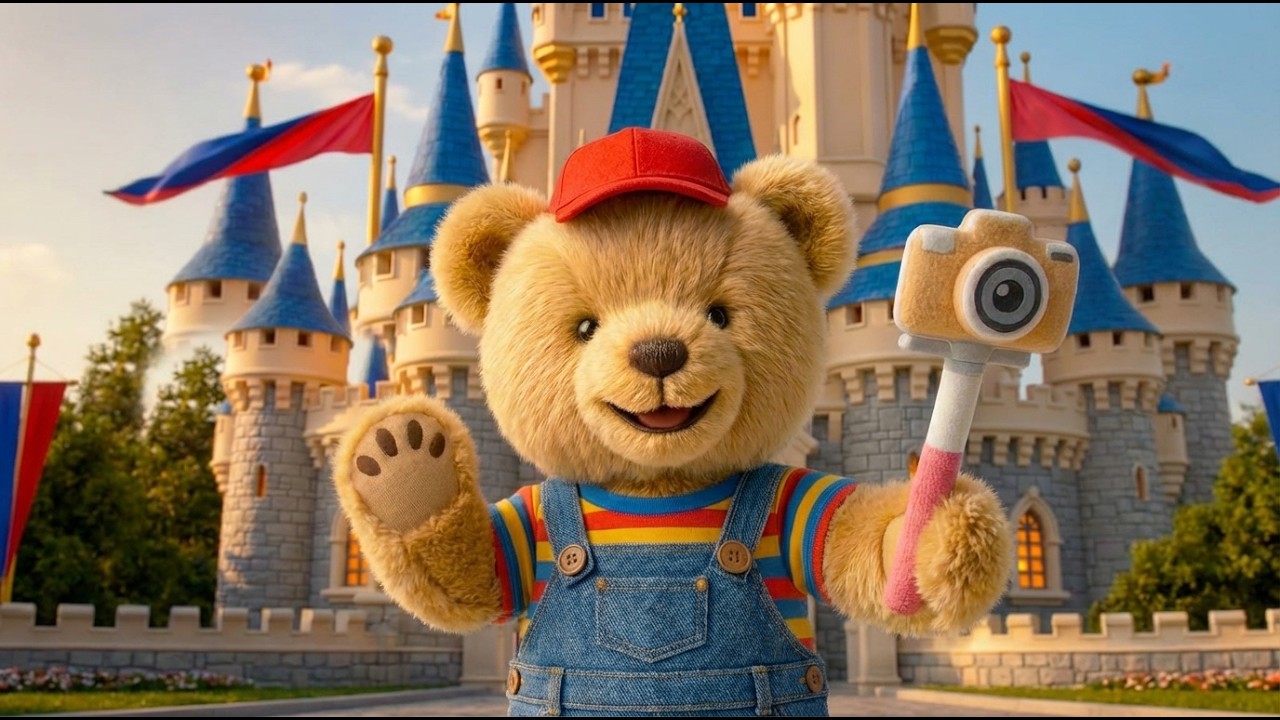 Magical Theme Park Ambience 🎢🧸 | Teddy Bear Adventure & Relaxing Music (4K)