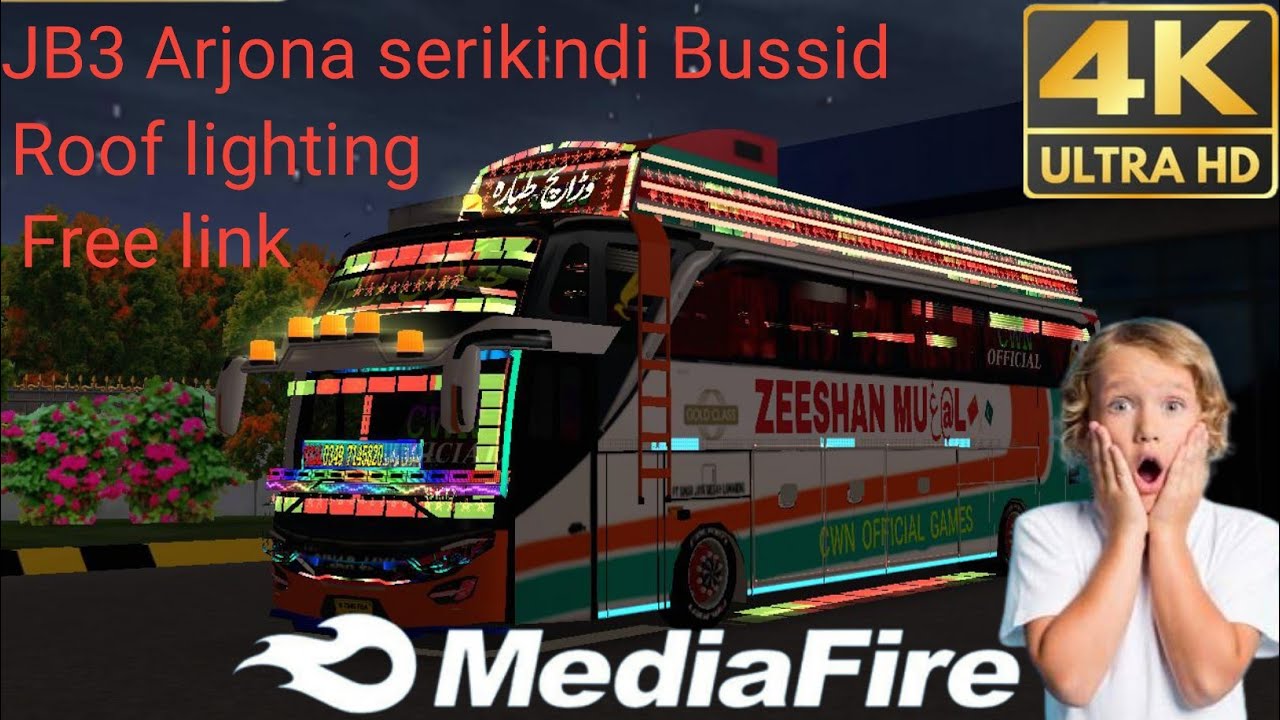 JB3 Arjona Serikindi Bussid 3.7.1 Roof lighting Codename File |HD graphic|CWN Official Pk #foryou