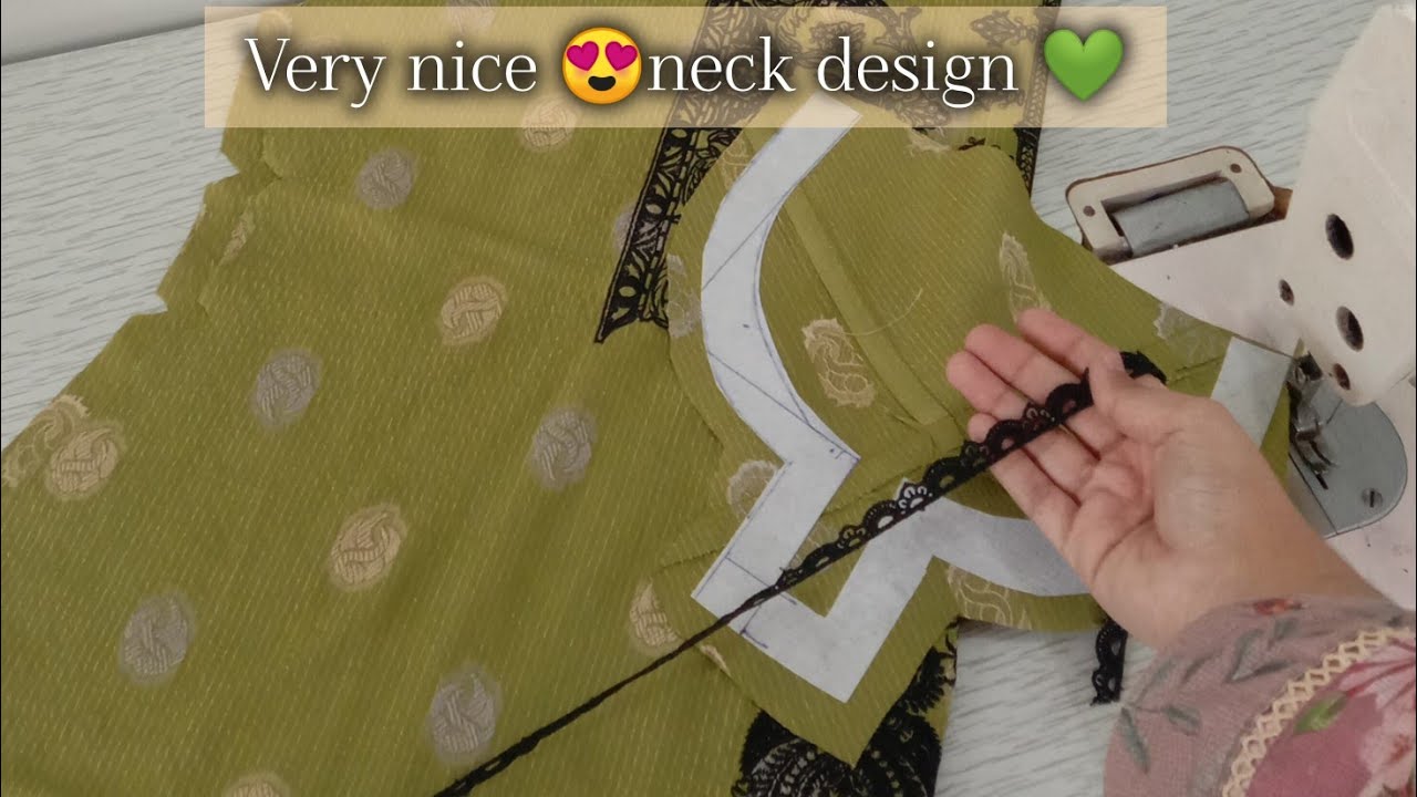 Very nice 😍neck design with joint lace | pakistan gala design 2025