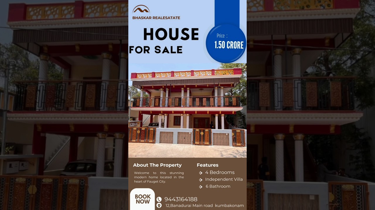 house for sale in kumbakonam #house  #shorts 9443164188