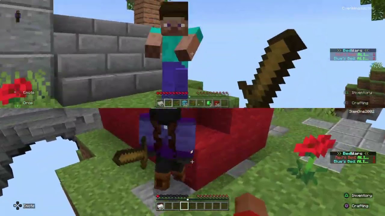 I play bedwars with my sister!