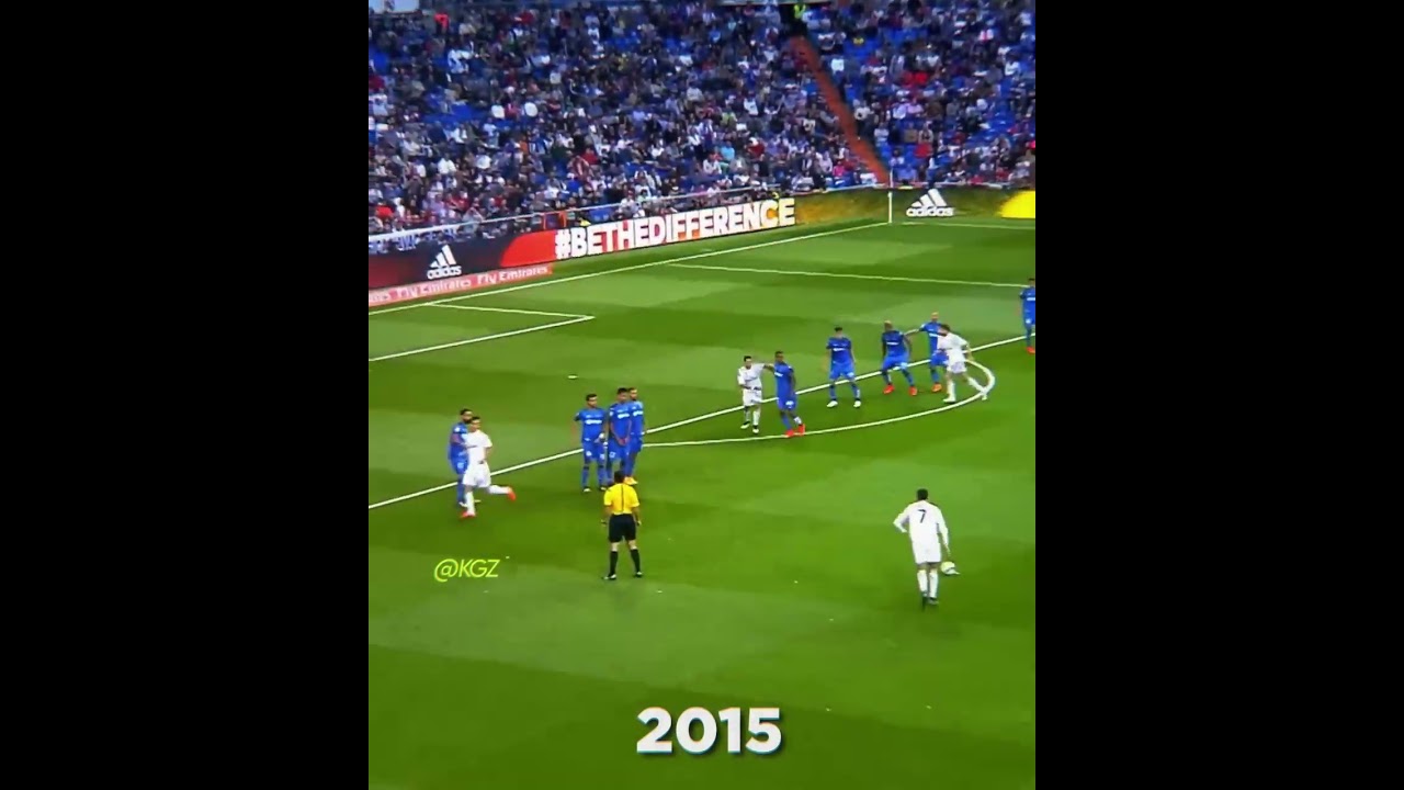 RONALDO FREE KICK EVOLUTION 😎