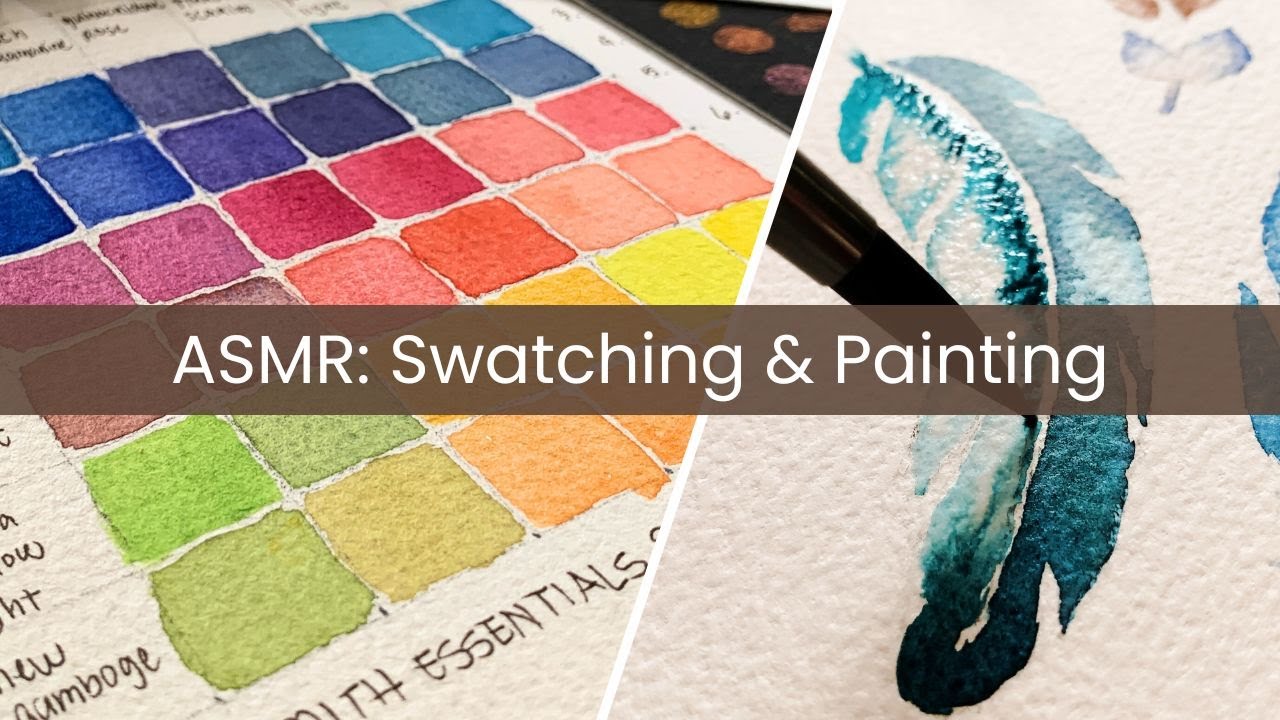 Mixing Chart Daniel Smith Essentials & All That Shimmers Watercolor Set, Painting Feathers: Art ASMR