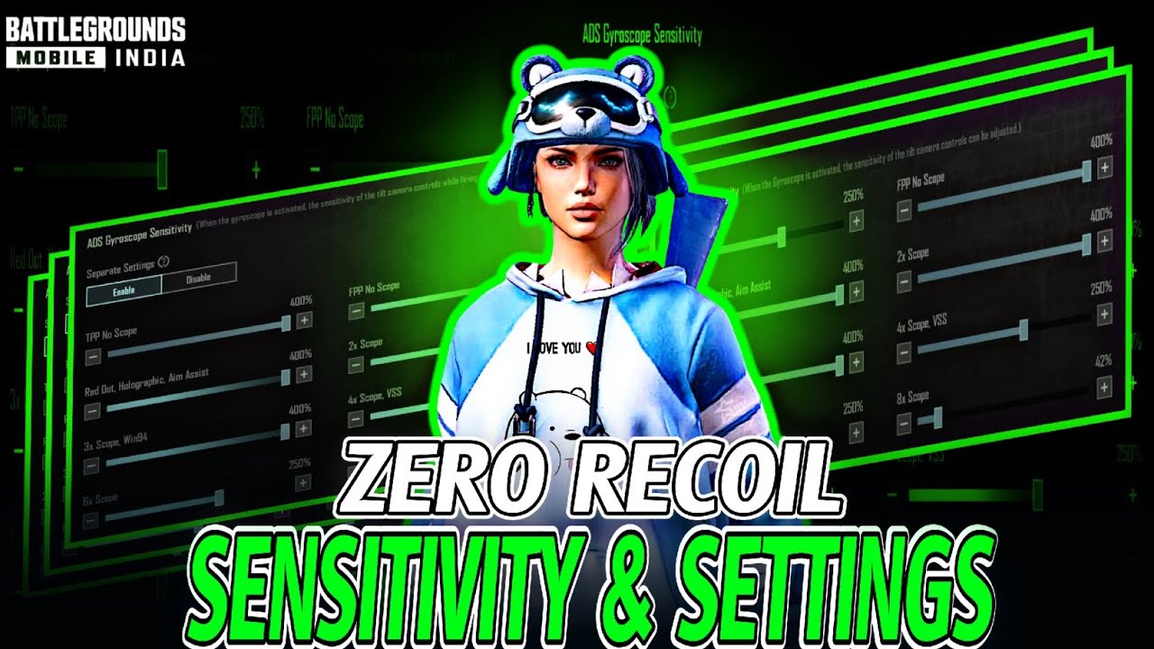 🥰BGMI SENSITIVITY SETTINGS🔥